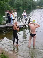 Peťa a pozdější vítěz (český nejlepší dálkový plavec) Rosťa Vítek