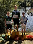 vyhlášení 5 km kadeti - 1. Václav Tichý a 2. Daniel Dolín