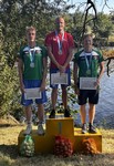 vyhlášení 10 km muži - 2. Tomáš Reissmüller a 3. Ondřej Šimsa