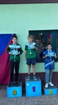 vyhlášení 3 km mladší žáci - 1. František Tichý, 2. Vojtěch Vrchlabský